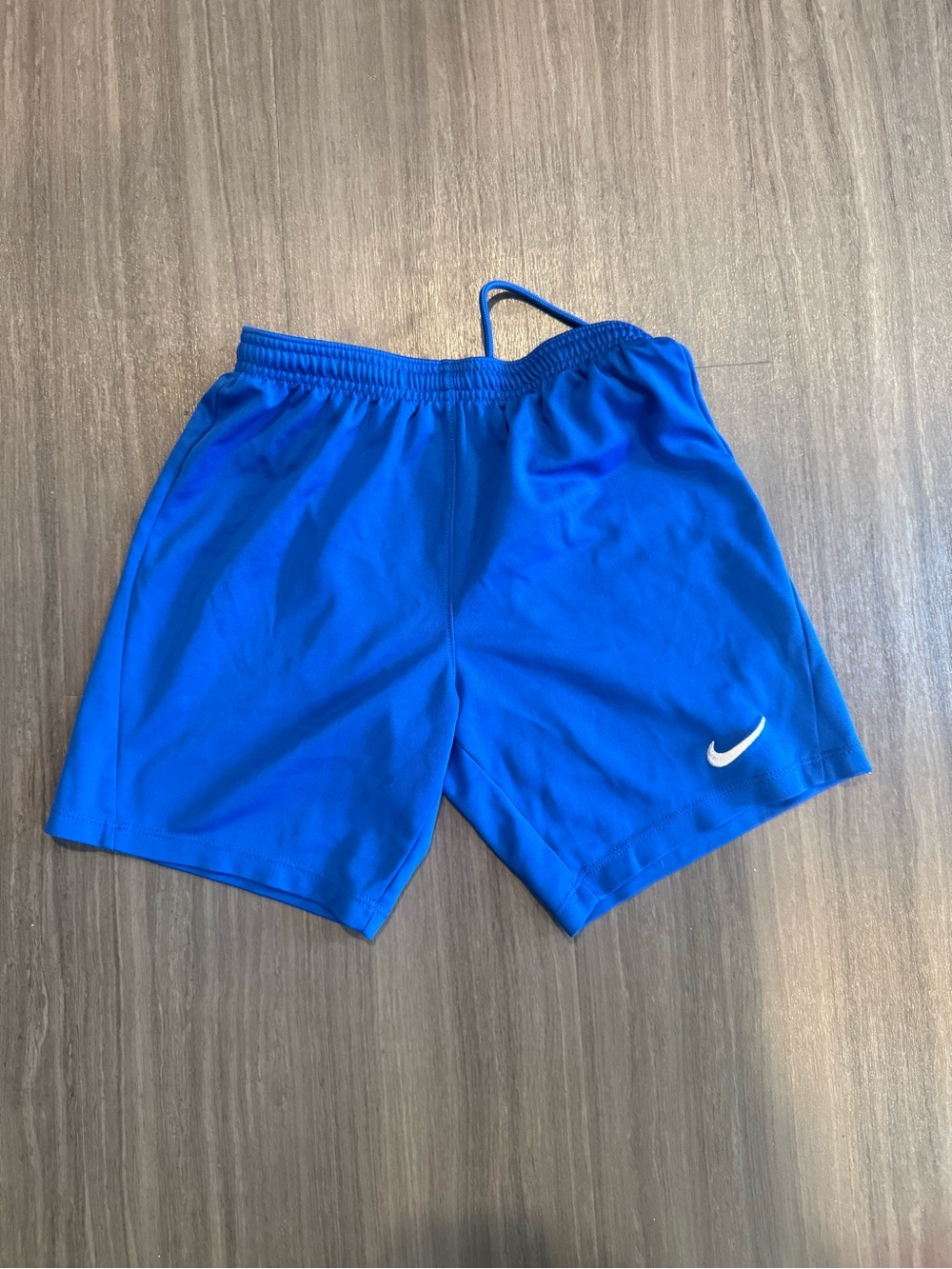 Nike Youth Blue Athletic Shorts with Swoosh